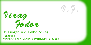 virag fodor business card